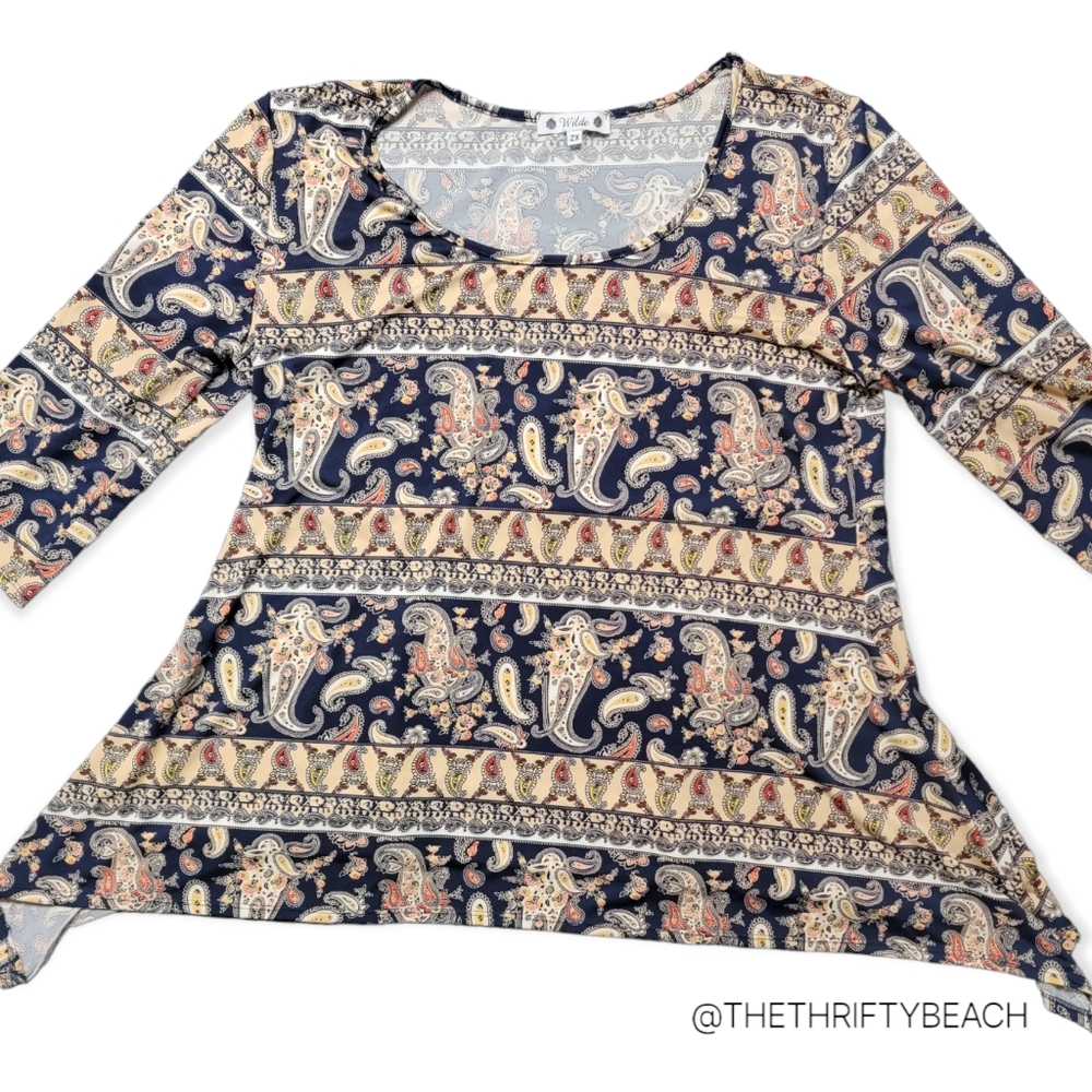 Wilde Paisley Pattern Top